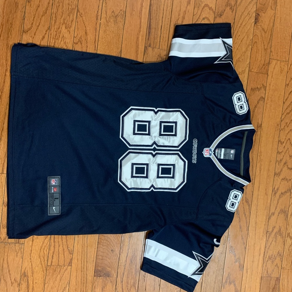 Nike Navy and White #88 Football Jersey